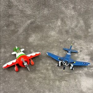 ✈️Disney Pixar Cars Planes #5 EL CHUPACABRA Diecast Metal Plane 3.5" & #7Skipper